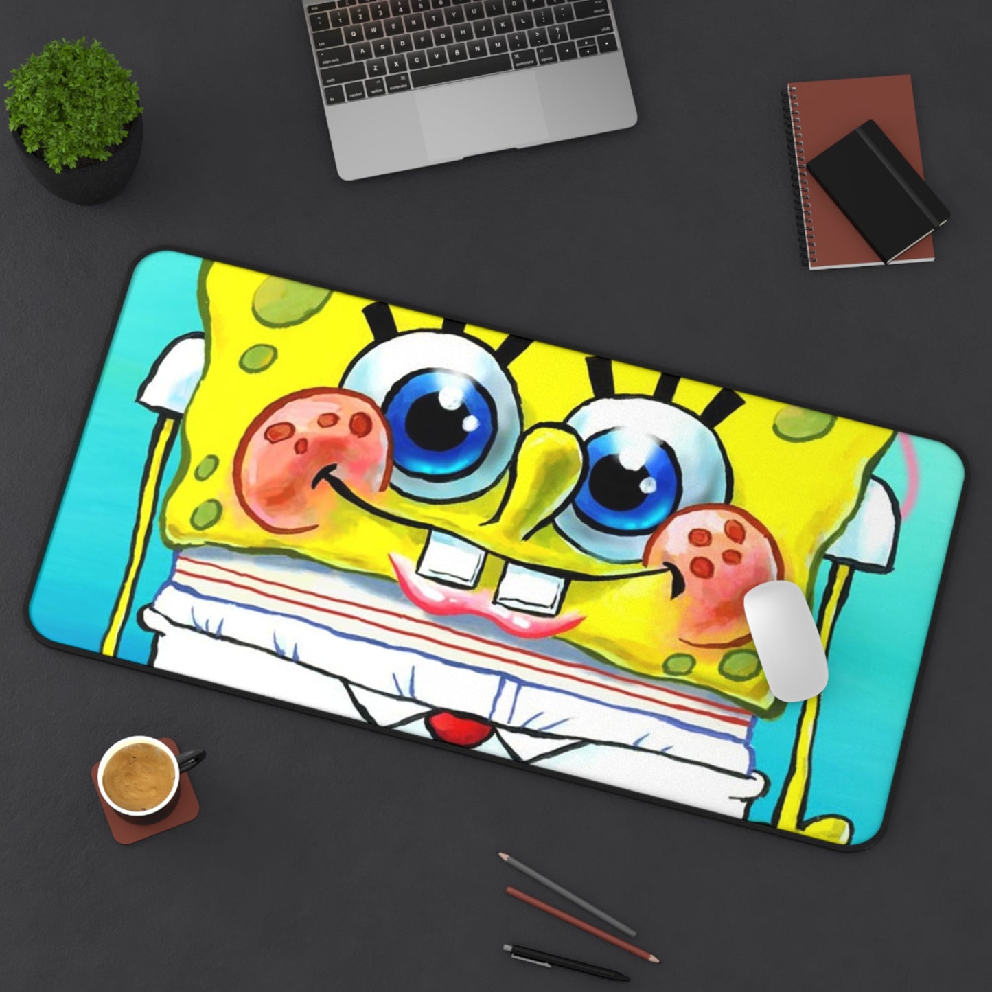 SpongeBob Desk Mat — Colorful Cartoon Mouse Pad