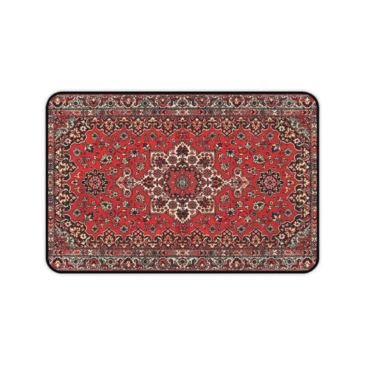 Russian Rug Desk Mat – Vintage Red Oriental Mousepad