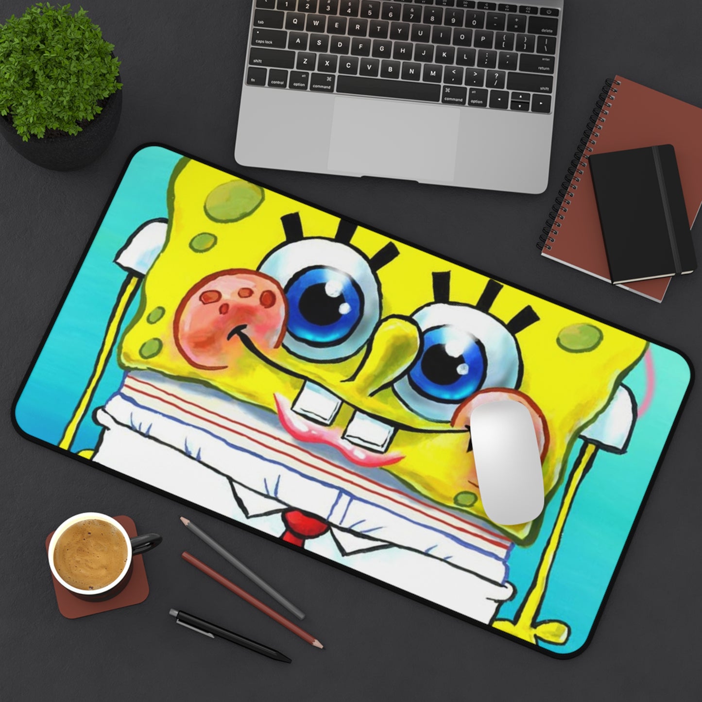 SpongeBob Desk Mat — Colorful Cartoon Mouse Pad