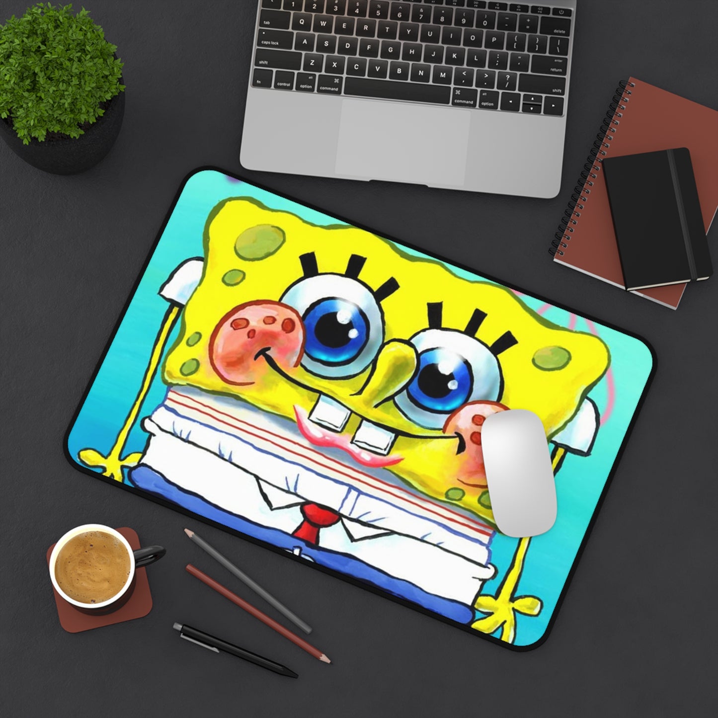 SpongeBob Desk Mat — Colorful Cartoon Mouse Pad