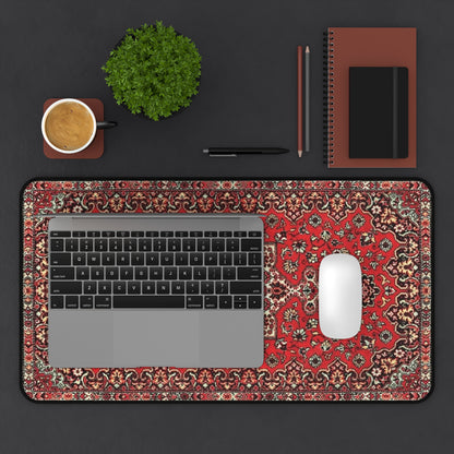 Russischer Teppich-Schreibtischunterlage – Vintage Rotes Orientalisches Mauspad