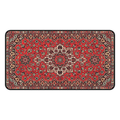 Russischer Teppich-Schreibtischunterlage – Vintage Rotes Orientalisches Mauspad