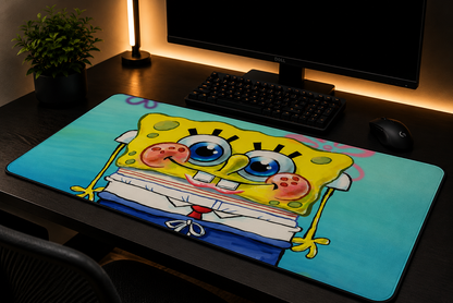 SpongeBob Desk Mat — Colorful Cartoon Mouse Pad