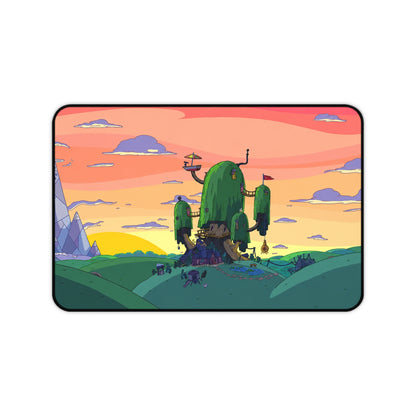 Adventure Time Treehouse Desk Mat — Cartoon Landscape Mouse Pad