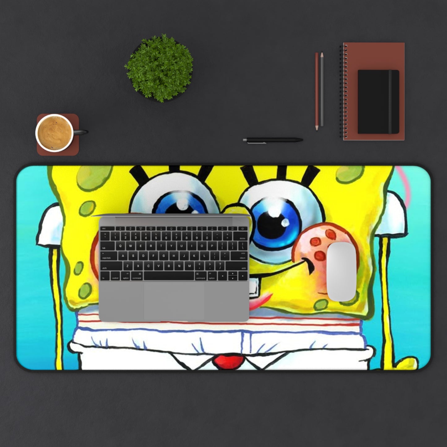 SpongeBob Desk Mat — Colorful Cartoon Mouse Pad