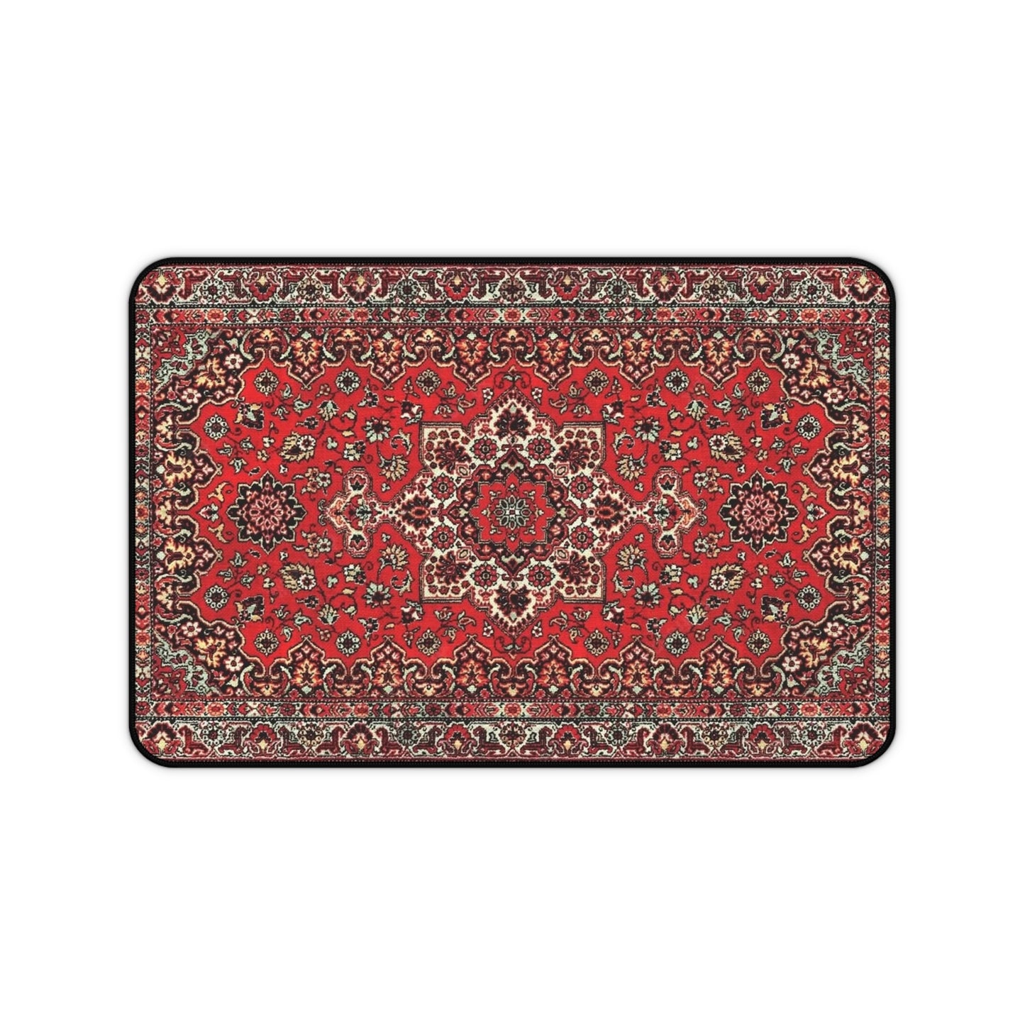 Russischer Teppich-Schreibtischunterlage – Vintage Rotes Orientalisches Mauspad