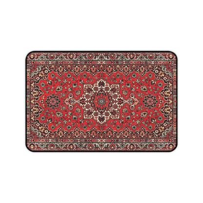 Russischer Teppich-Schreibtischunterlage – Vintage Rotes Orientalisches Mauspad