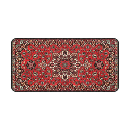 Russischer Teppich-Schreibtischunterlage – Vintage Rotes Orientalisches Mauspad